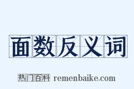 面数反义词是什么意思的图片